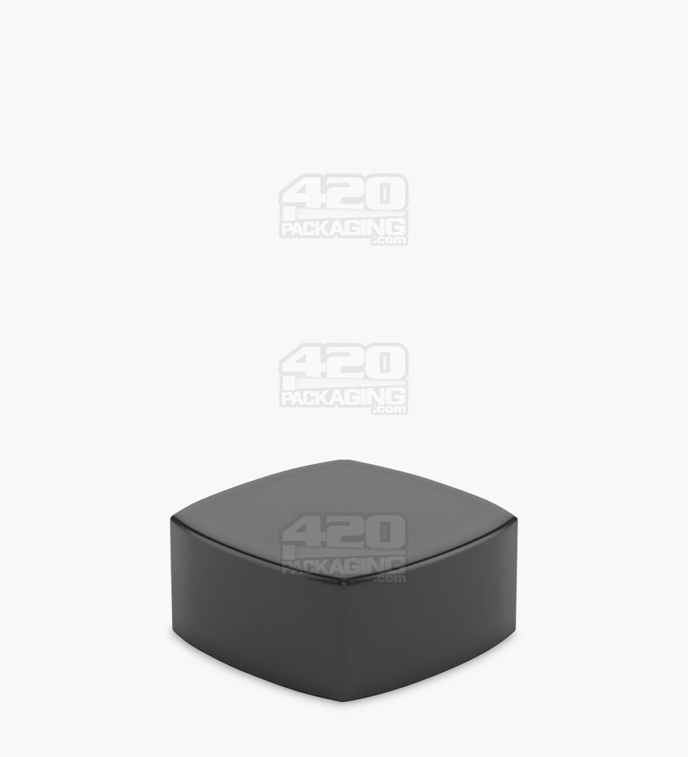 Child Resistant | Push Down & Turn Plastic Pillow PCR Caps w/ Teflon Liner | 38mm - Matte Black - 240 Count