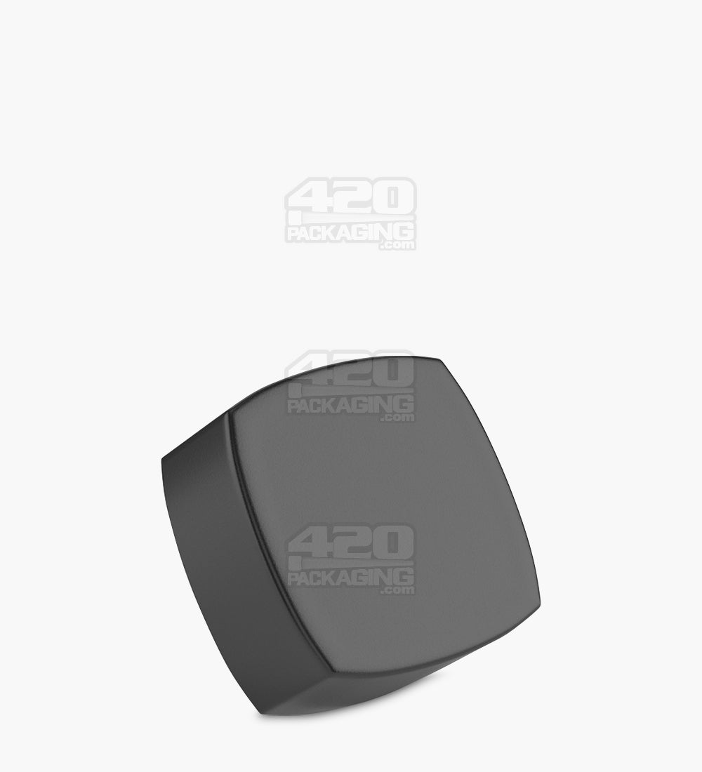 Child Resistant | Push Down & Turn Plastic Pillow PCR Caps w/ Teflon Liner | 38mm - Matte Black - 240 Count