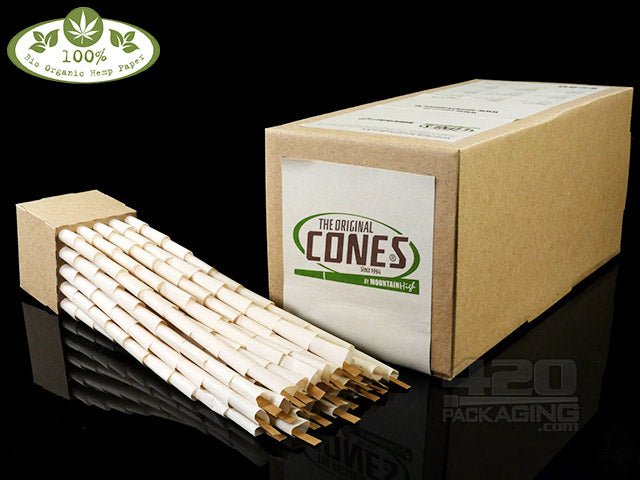 109mm Slim Organic Hemp Cones - 40mm Filter (0.5 Grams) 500/Box - 1