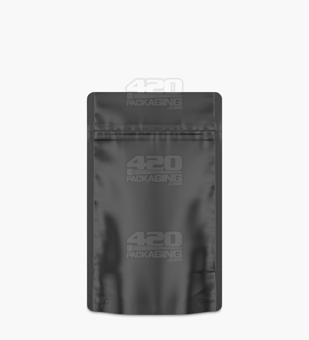 Tamper Evident | Matte Black Mylar Bags (No Tear Notch) | 4in x 6.5in - 7g - 1000 Count