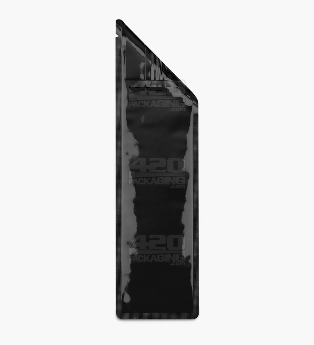 Glossy Black 2.5x9 Tamper Evident Mylar Bags 100/Box - 3