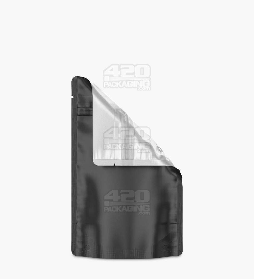 Tamper Evident | Matte Black Vista Mylar Bags | 4in x 6.5in - 7g - 1000 Count