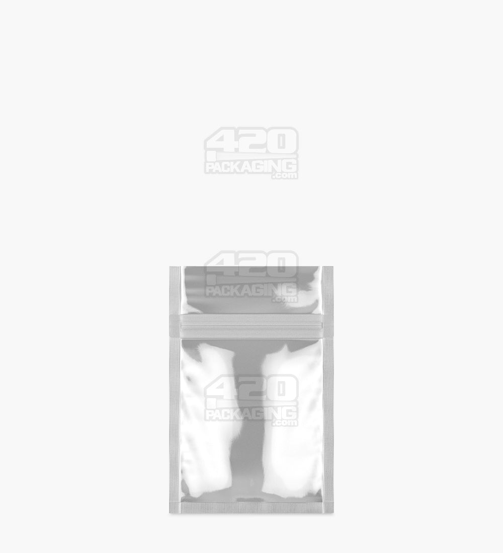 Tamper Evident | Glossy Black Vista Mylar Bags | 3in x 4.5in - 1g - 1000 Count