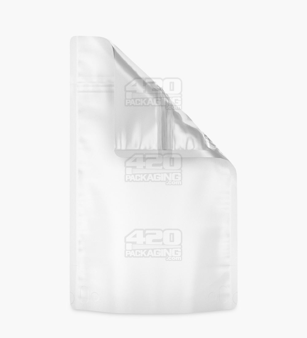 Tamper Evident | Matte White Vista PCR Mylar Bags (Tear Notch) | 5in x 8.1in - 14g - 1000 Count