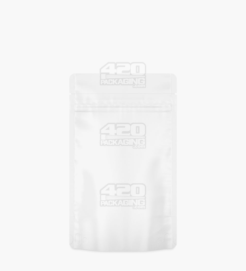 Tamper Evident | Matte White Mylar Bag | 4in x 6.5in - 7g - 1000 Count