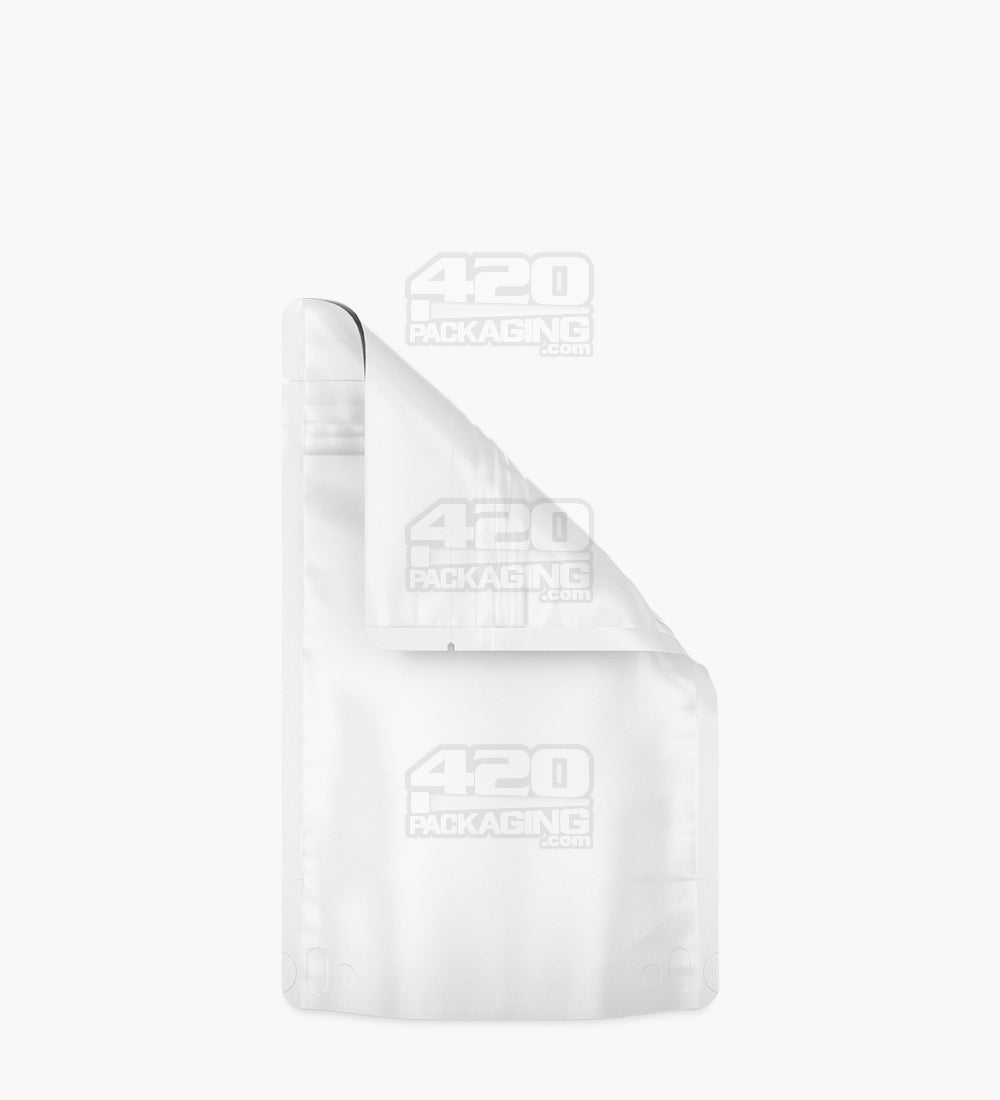 Tamper Evident | Matte White Mylar Bag | 4in x 6.5in - 7g - 1000 Count