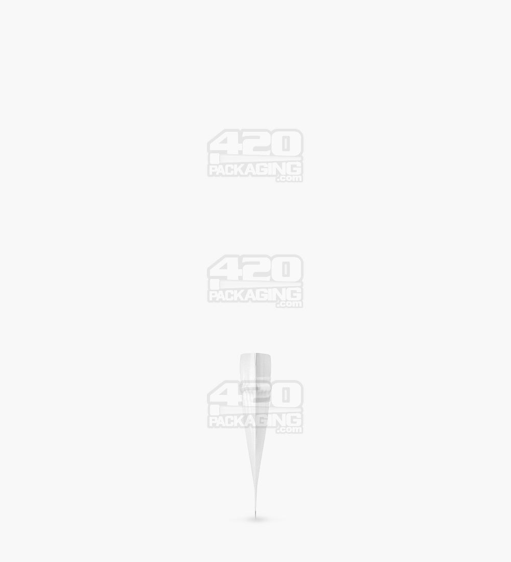 Tamper Evident | Matte White Mylar Bag for Pre-Roll/Syringe (Tear Notch) | 7in x 2.7in - 2g - 1000 Count