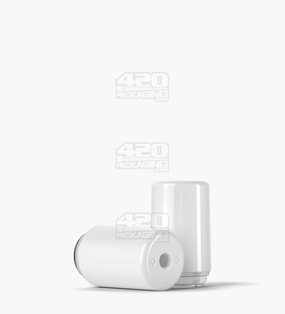 RAE | Round Vape Mouthpiece for Hand Press Plastic Cartridges | White Plastic - Hand Press - 400 Count