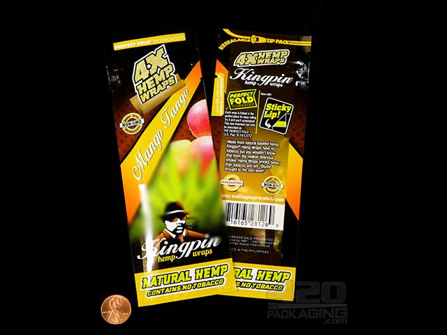 Kingpin Mango Tango Flavor Hemp Wraps 25/Box - 3