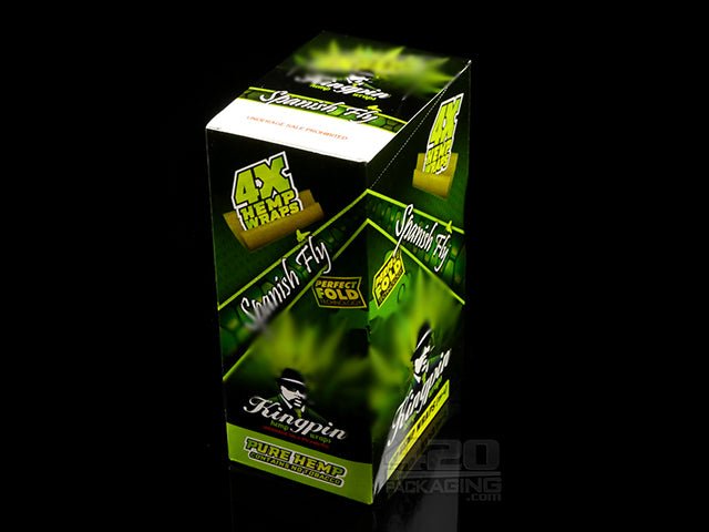 Kingpin Spanish Fly Flavor Hemp Wraps 25/Box - 2
