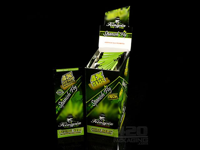 Kingpin Spanish Fly Flavor Hemp Wraps 25/Box - 1