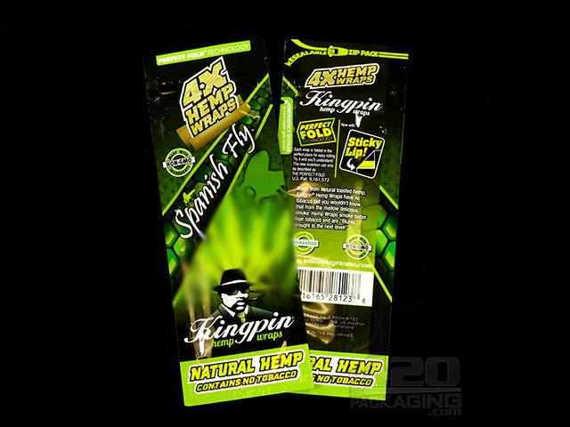 Kingpin Spanish Fly Flavor Hemp Wraps 25/Box - 3