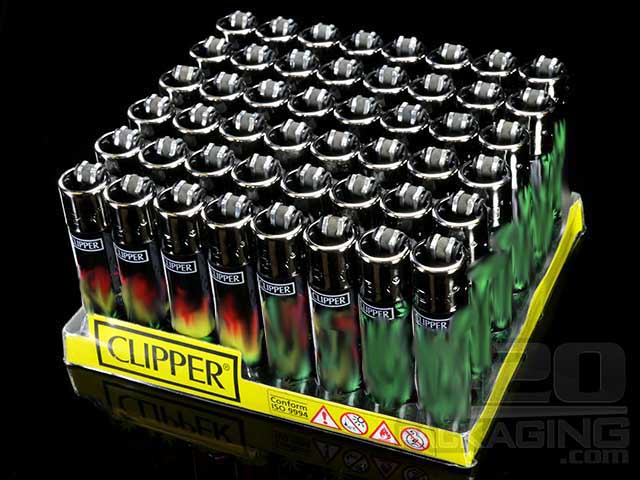 Clipper Lighter Jamaican Leafs Design 48/Box - 2