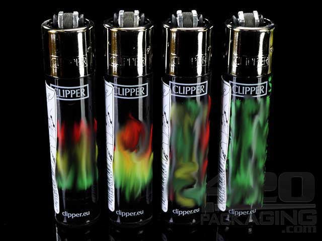 Clipper Lighter Jamaican Leafs Design 48/Box - 1