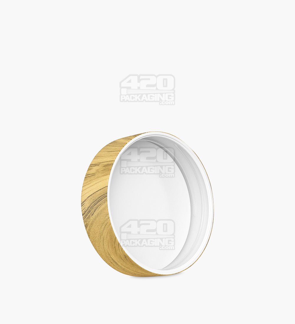 53mm Smooth Push and Turn Child Resistant Plastic Caps With Foam Liner - Teak Wood - 1000/Box - 2