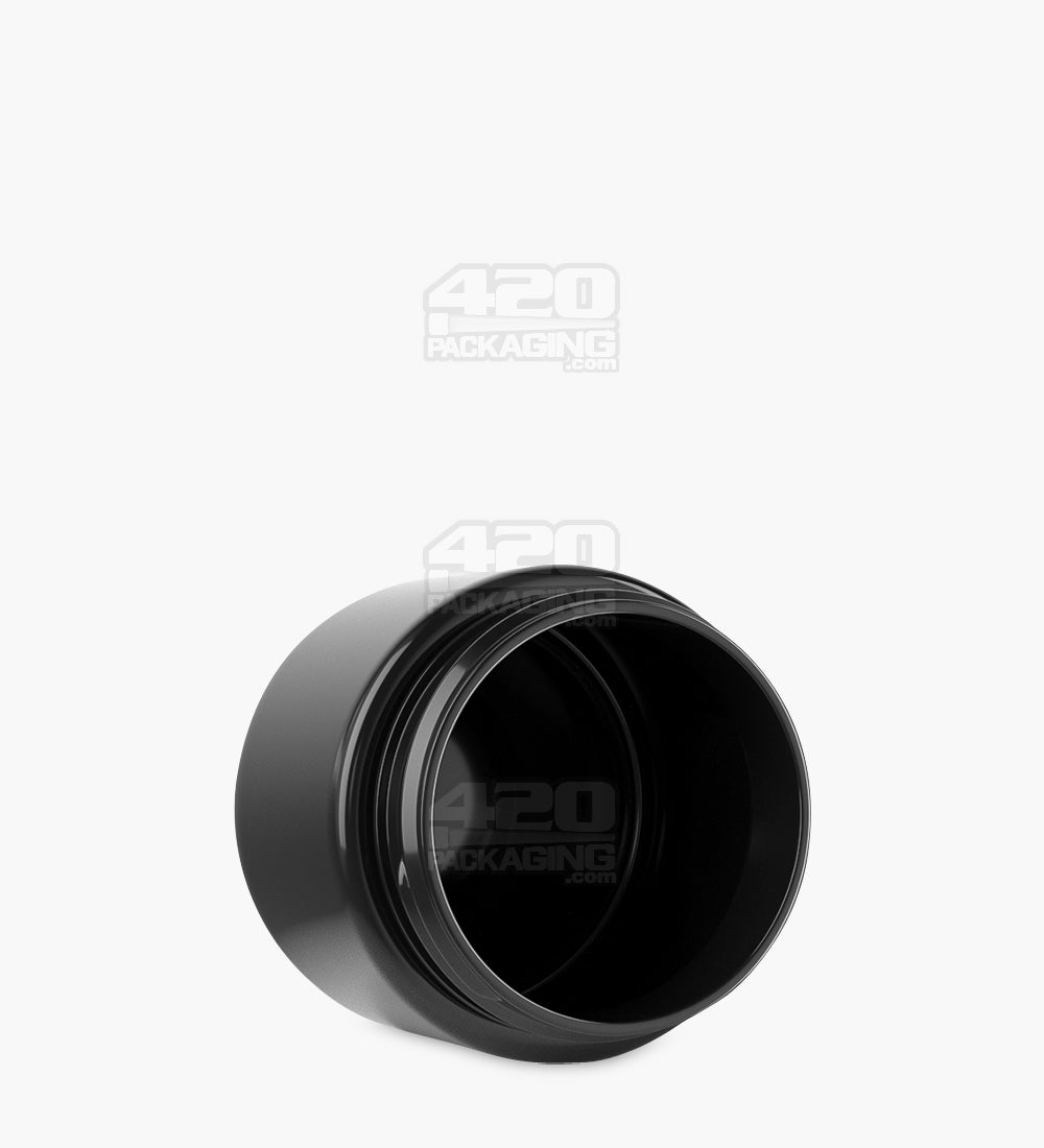 3oz Straight Sided Black Plastic Jars 100/Box
