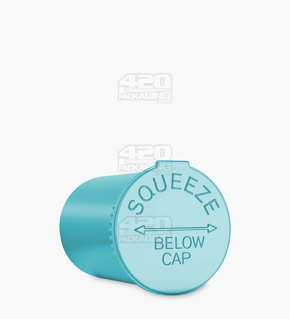 68mm Aqua Child Resistant Opaque Pop Top Bottles 150/Box - 3