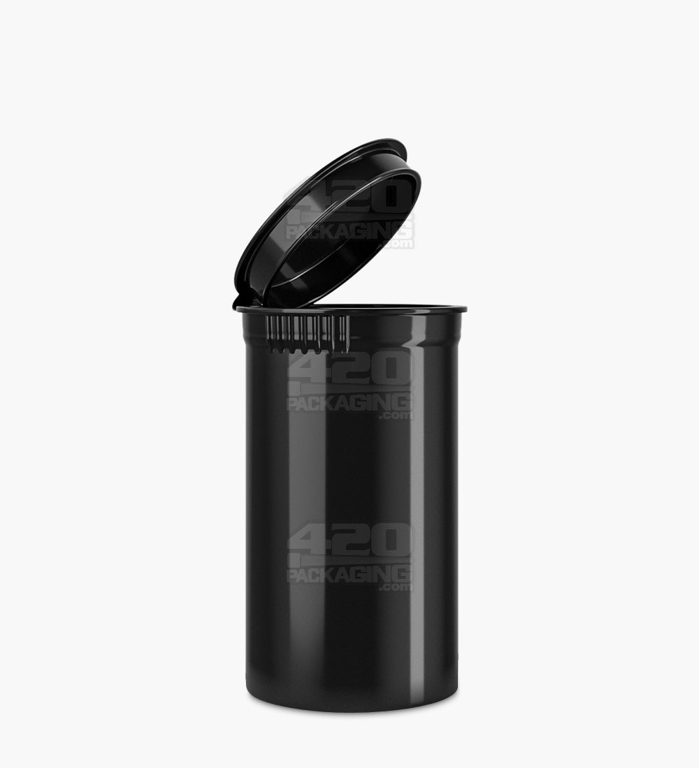 Child Resistant | Opaque Black Pop Top PCR Bottles | 19dr - 3.5g - 225 Count