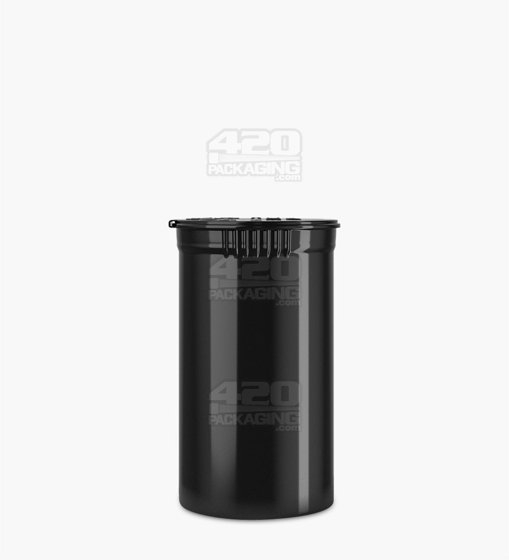 Child Resistant | Opaque Black Pop Top PCR Bottles | 19dr - 3.5g - 225 Count