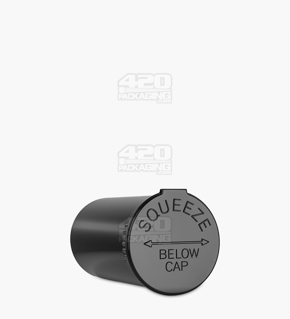 Child Resistant | Opaque Black Pop Top PCR Bottles | 19dr - 3.5g - 225 Count