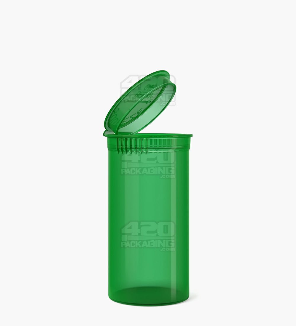 13 Dram Green Child Resistant Transparent Pop Top Bottles 315/Box - 1