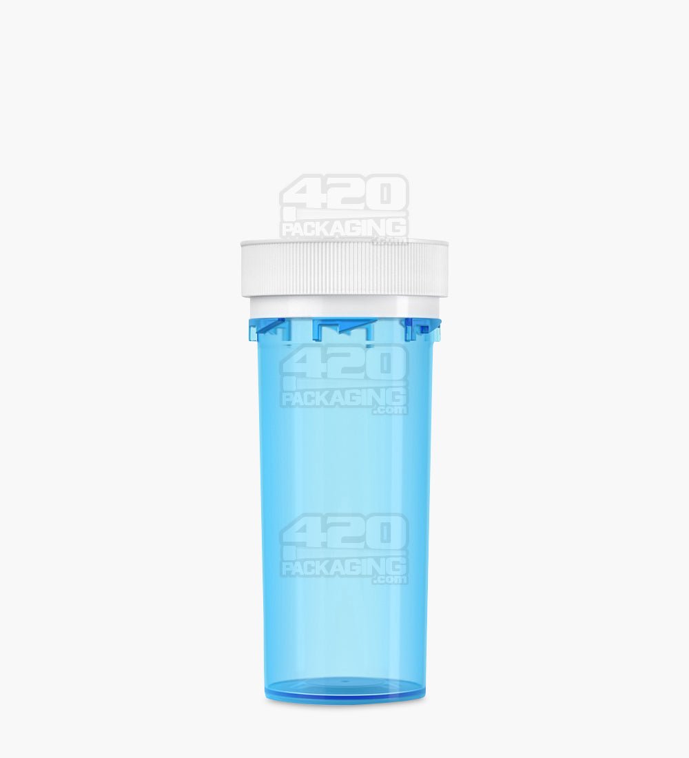 103mm Child Resistant Blue Reversible Cap Vials 190/Box - 2