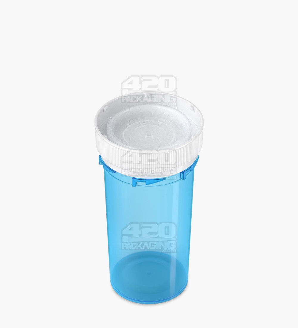 Child Resistant | Blue Reversible Cap Vials | 40dr - 10g - 150 Count