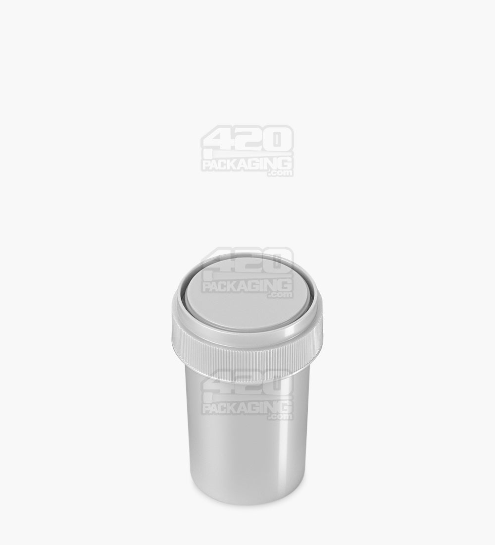 Child Resistant | Opaque Silver Blank Reversible Cap Vials | 20dr - 3.5g - 240 Count