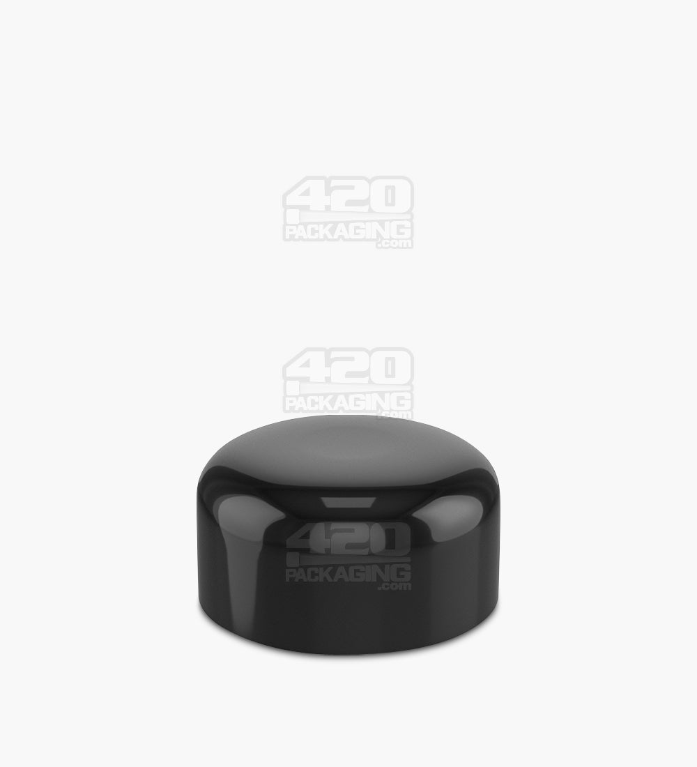 Child Resistant Rounded 2oz Base Clear Glass Jars With Black Lid 200/Box - 8