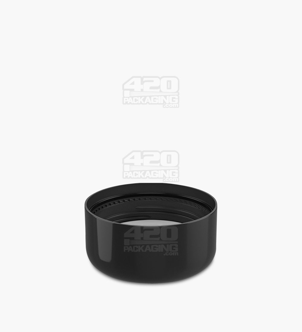 Child Resistant Rounded 2oz Base Clear Glass Jars With Black Lid 200/Box - 9