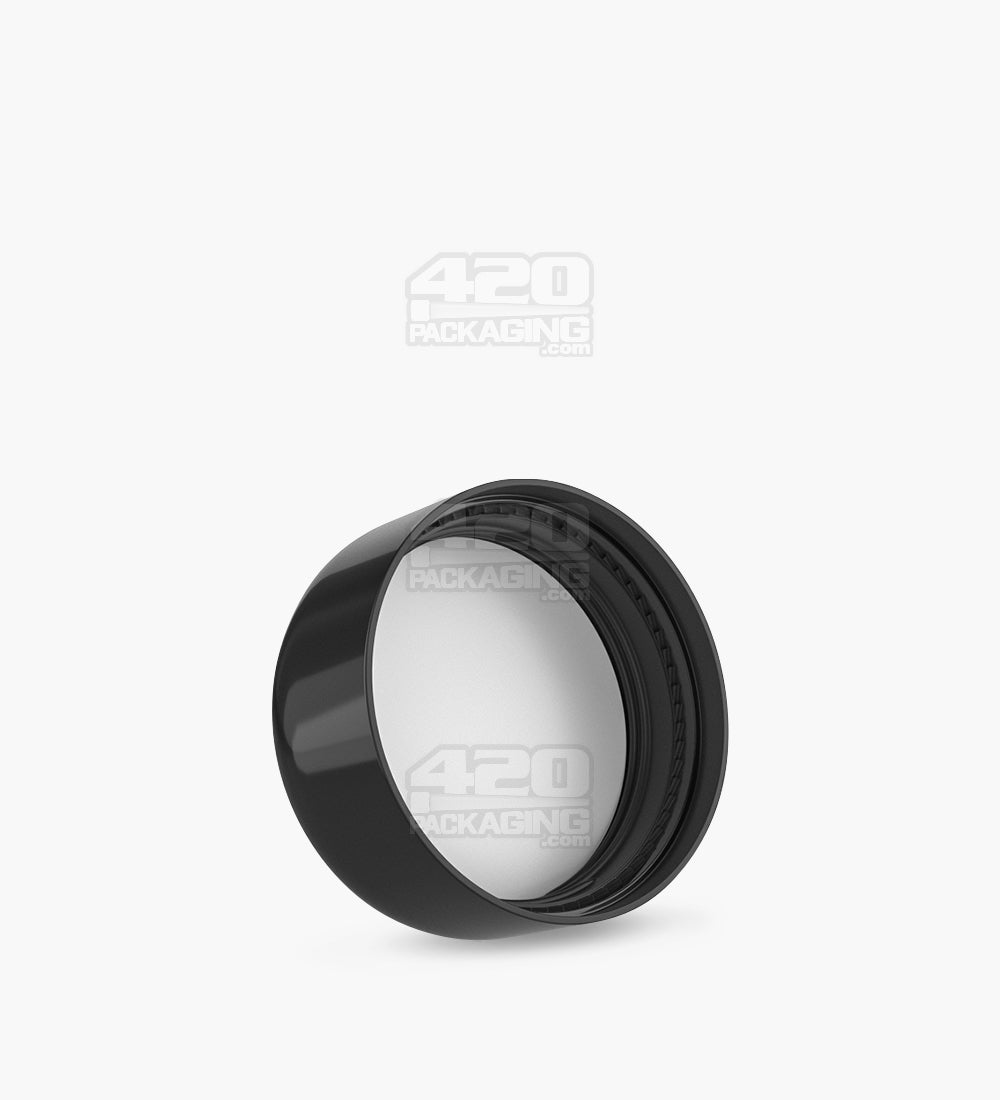Child Resistant Rounded 2oz Base Clear Glass Jars With Black Lid 200/Box - 7