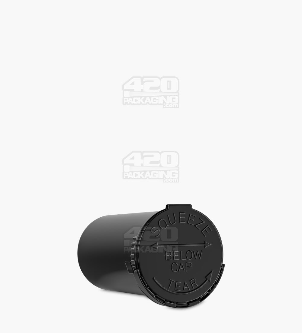 Child Resistant & Tamper Evident | Opaque Black Pop Top Bottles | 13dr - 2g - 350 Count