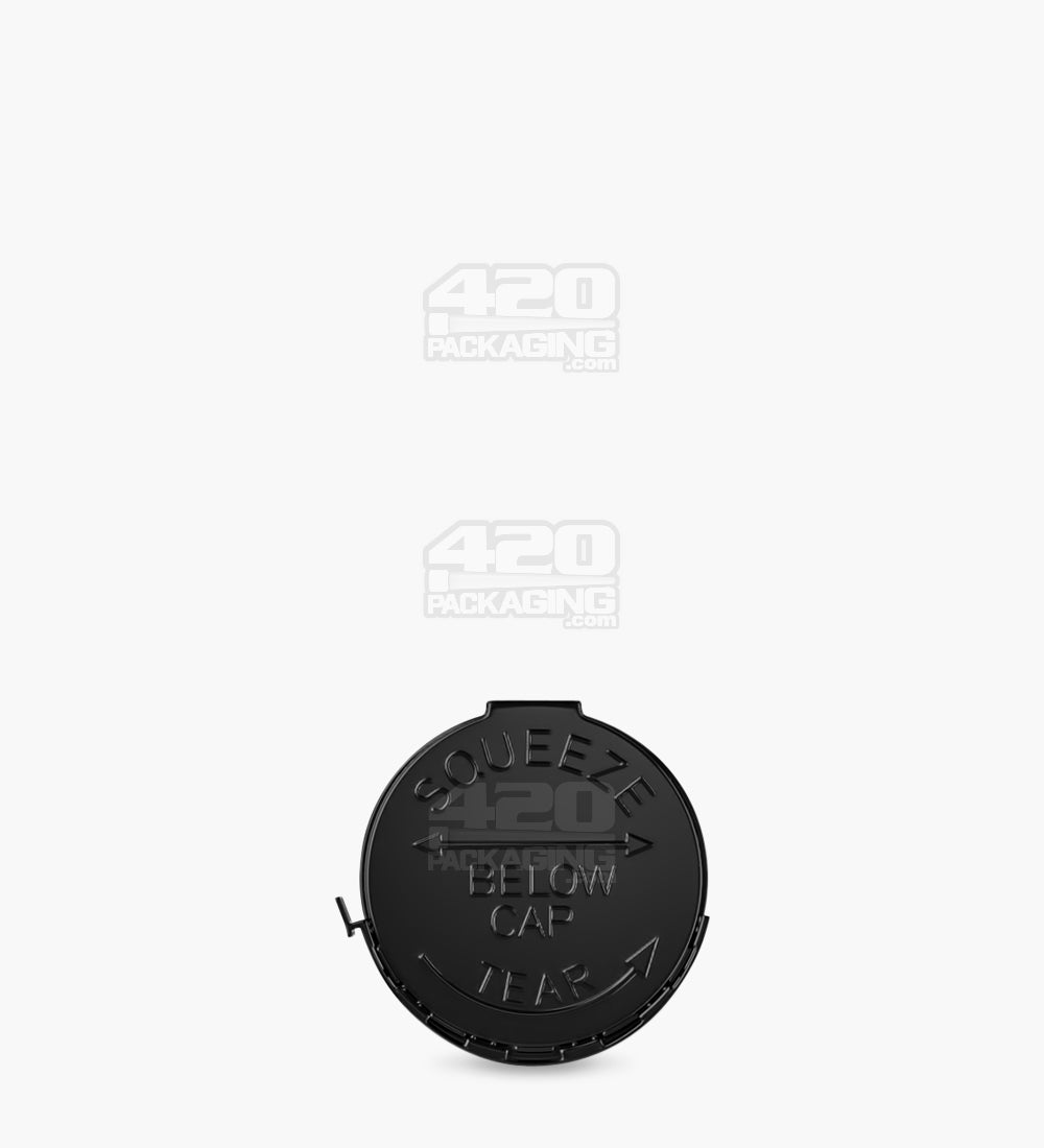 Child Resistant & Tamper Evident | Opaque Black Pop Top Bottles | 13dr - 2g - 350 Count