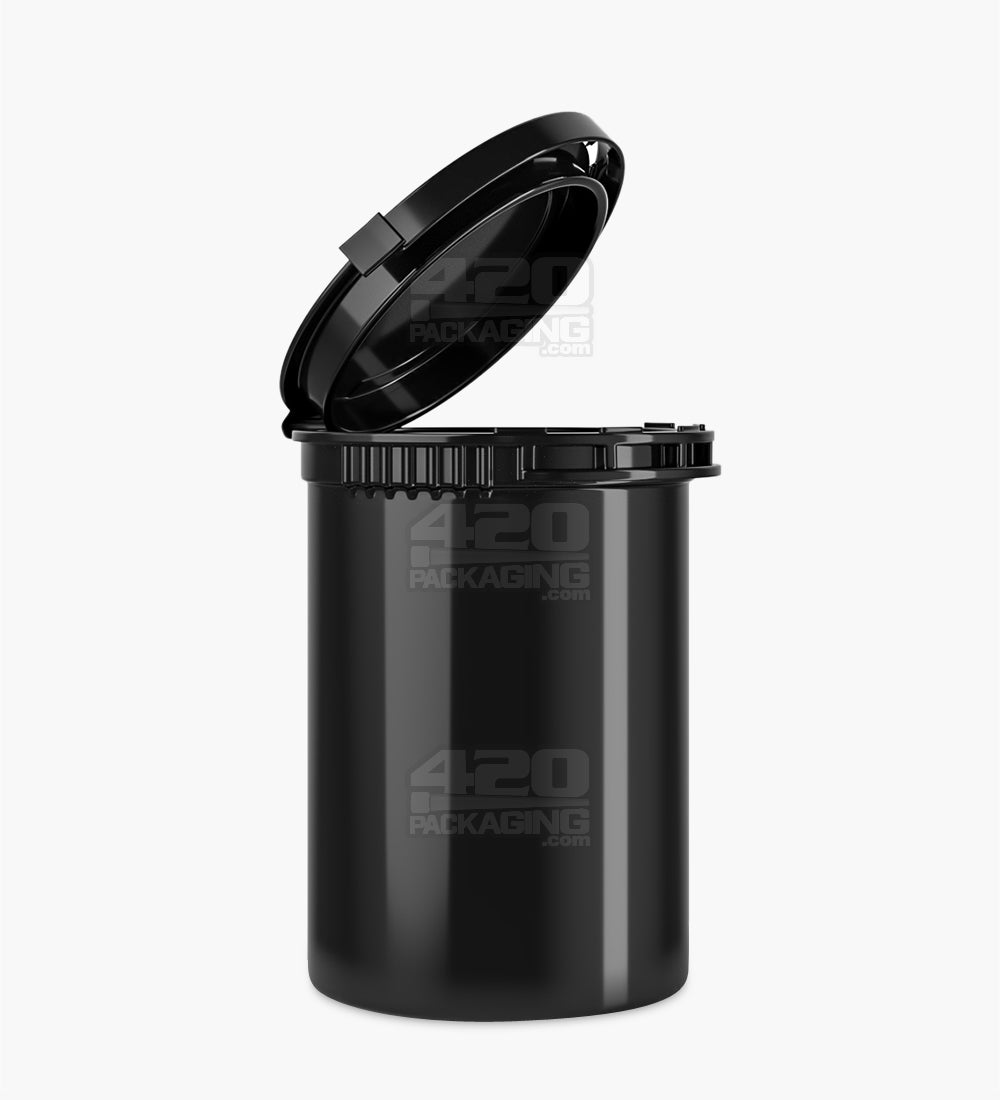 Child Resistant & Tamper Evident | Opaque Black Pop Top Bottles | 30dr - 7g - 168 Count