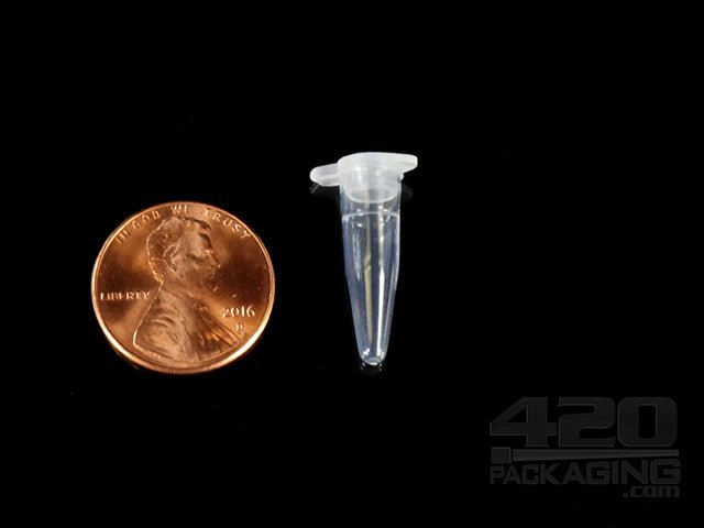 0.2ml Clear Hinged Lid Plastic Vials for Concentrate & Seeds 1000/Box - 2