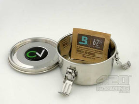 .35 Liter C-Vault Medium Metal Storage Jar With Boveda Packs - 3