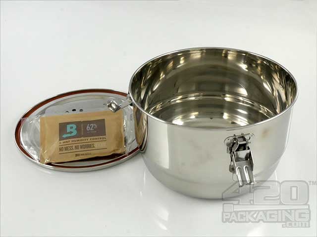 4 Liter C-Vault Metal Storage Jar With Boveda Packs - 3