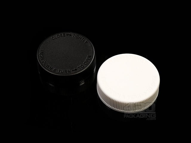53mm Child Resistant Lid Closure For Screw Top Jars 95/Box Black - 1