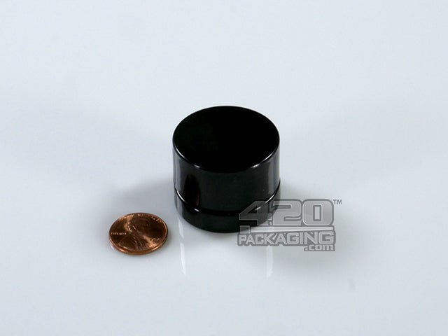 5ml Glass Black Jars With Child Resistant Screw Top Lid 400/Box - 3