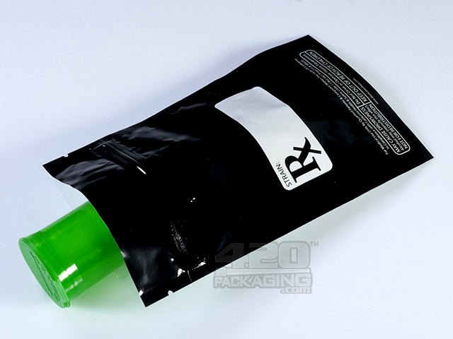 Black-Clear 4" x 6" Mylar Stand Up Pouch Zip Bags 100/Box USA print - 4