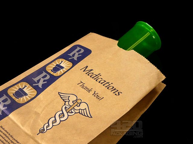 Extra Large Natural Paper Medication Exit Bags 1000/Box - 4