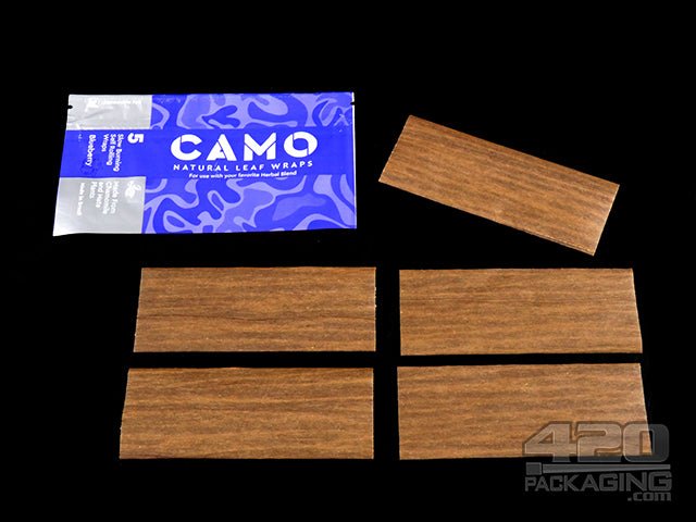 Camo Natural Leaf Blueberry Flavored Wraps 25/Box - 4