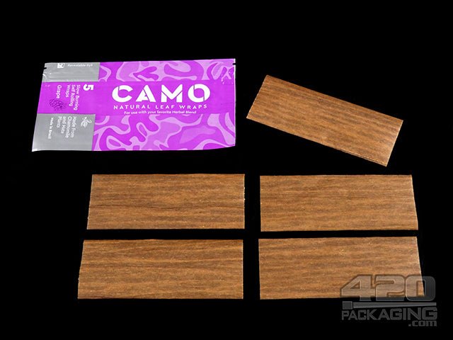 Camo Natural Leaf Grape Flavored Wraps 25/Box - 4