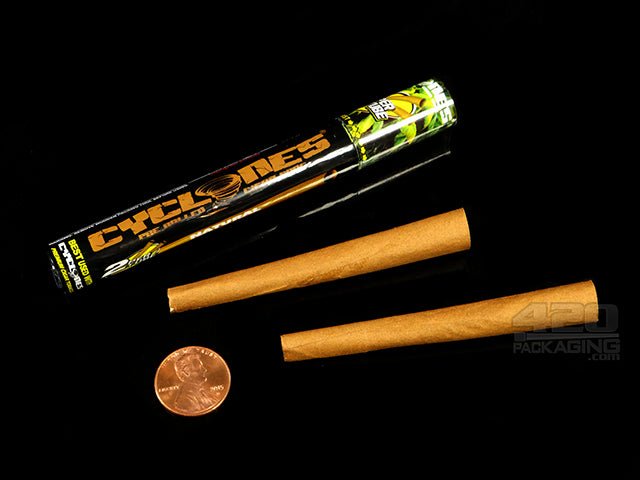 Cyclones Cigar Flavored Pre Rolled Cones 24/Box Blakk Widow- Red Wooden Tip - 2