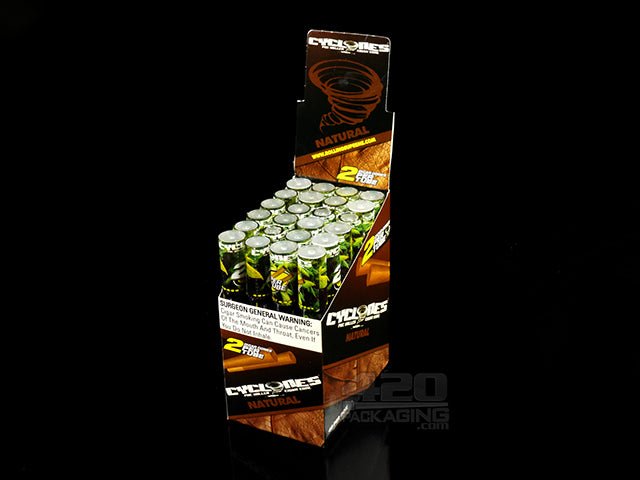 Cyclones Cigar Flavored Pre Rolled Cones 24/Box Blakk Widow- Red Wooden Tip - 1