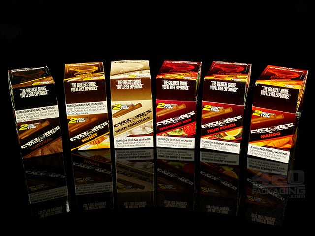 Cyclones Cigar Flavored Pre Rolled Cones 24/Box Blakk Widow- Red Wooden Tip - 4