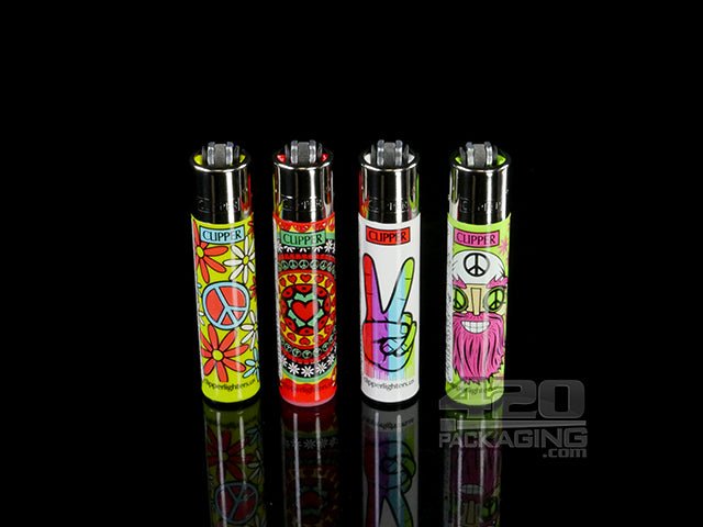 Clipper Lighter Hippie Love Design 48/Box - 1