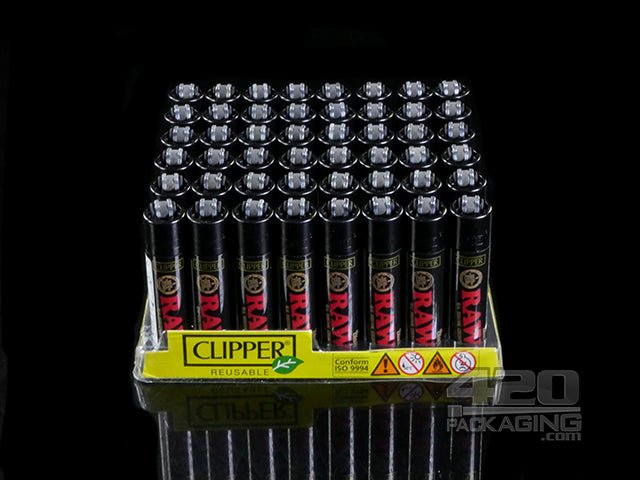 Clipper Lighter RAW Black Rolling Papers Design 48/Box - 3