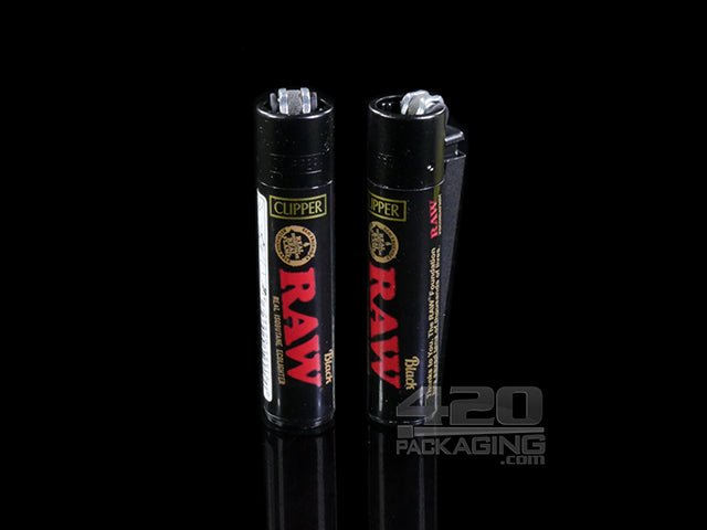 Clipper Lighter RAW Black Rolling Papers Design 48/Box - 1