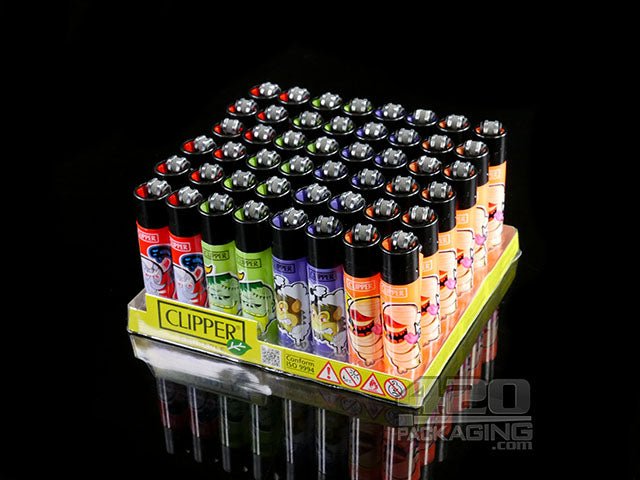 Clipper Lighter Smoking Monsters Design 48/Box - 2